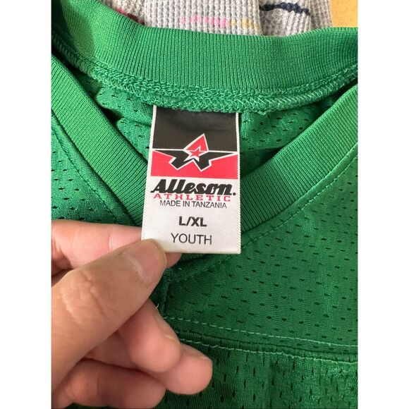 Alleson Athletic Green Mesh Football Jersey | Youth L/XL Fits Women’s Small - Picture 6 of 6